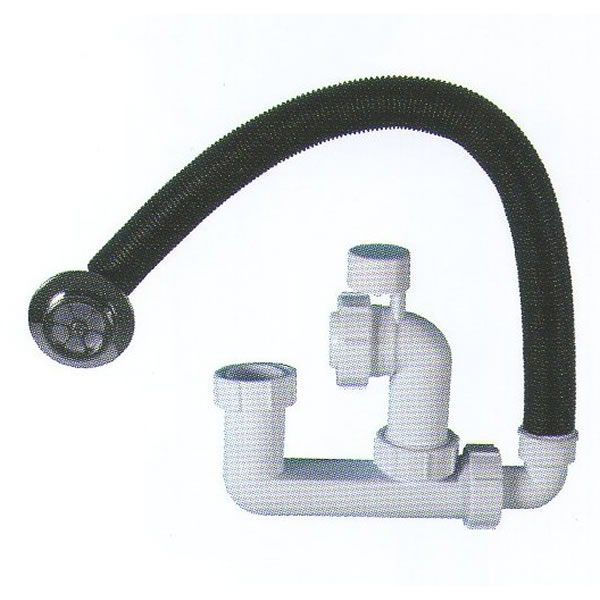 LOW LEVEL BATH TRAP ANTI-SYPHON C/W OVERFLOW HOSE AND CP ROSE - Akamu ...